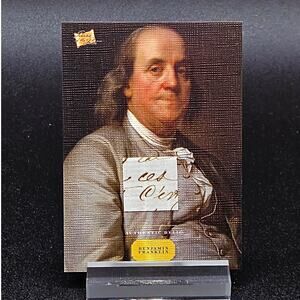 Authentic Benjamin Franklin Handwriting Relic on Canvas Piece of History